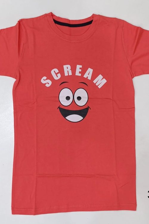 Children Light Red Printed T-Shirt