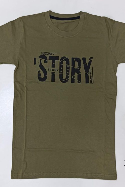Children Green Half-Sleeve T-Shirt