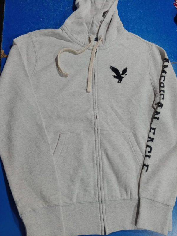 Light Gray Zipper Hoodies