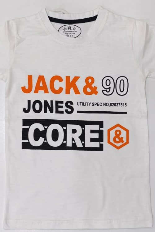 Children, White Color Printed T-Shirt