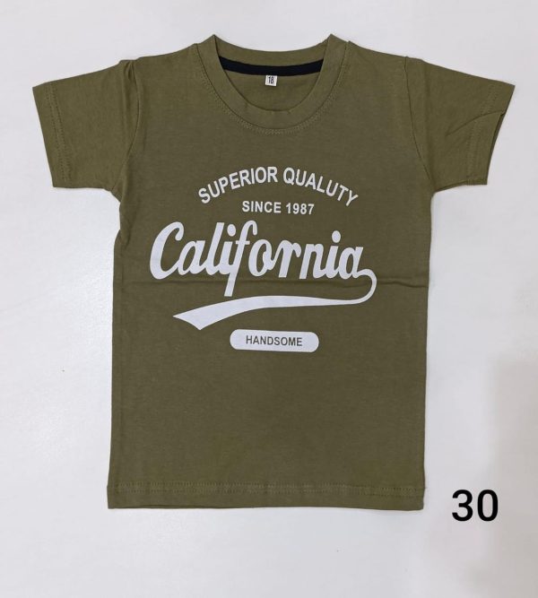 Children's Half-Sleeve T-Shirt Green Color