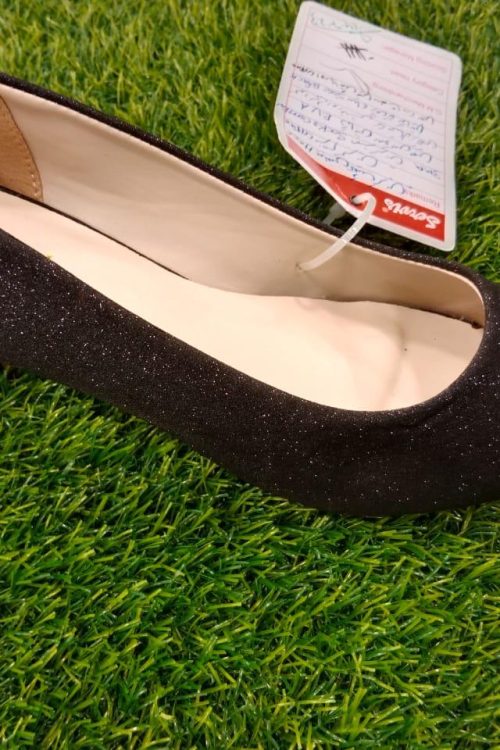 Black Color Long Heel Shoes