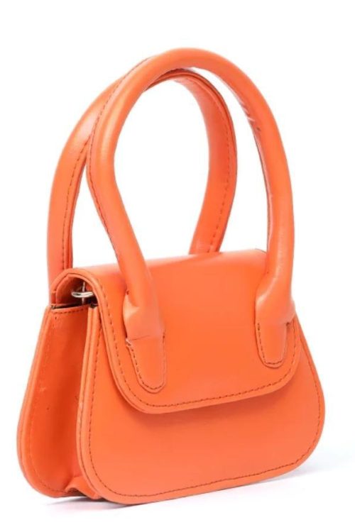 Orange Long Handle Ladies Bag