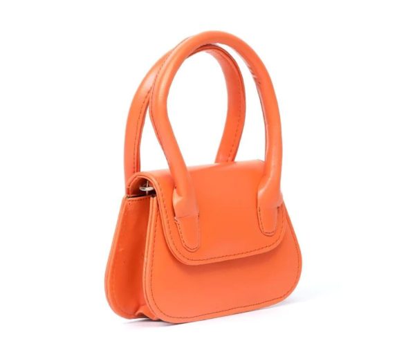 Orange Long Handle Ladies Bag