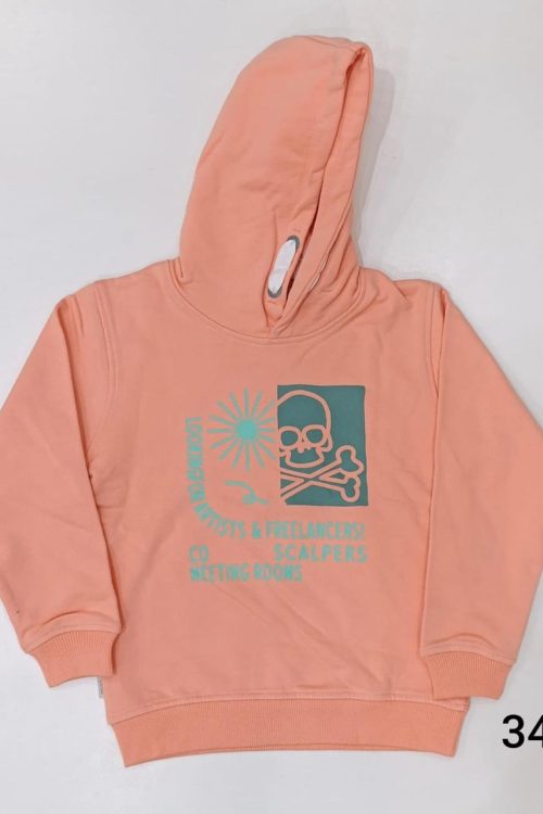 Children Hoodies Peach Color