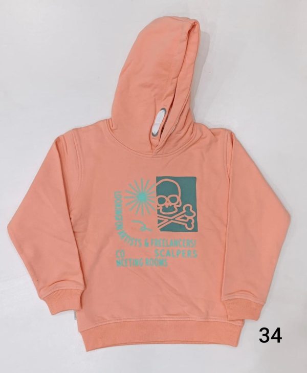 Children Hoodies Peach Color