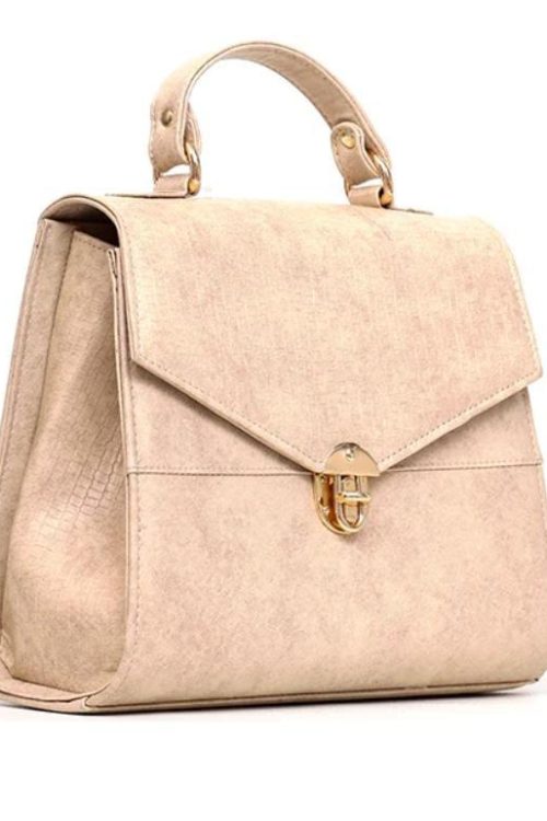 Small Handle Ladies Bag Pink Patterned