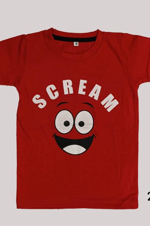 Children Red Print T-Shirt