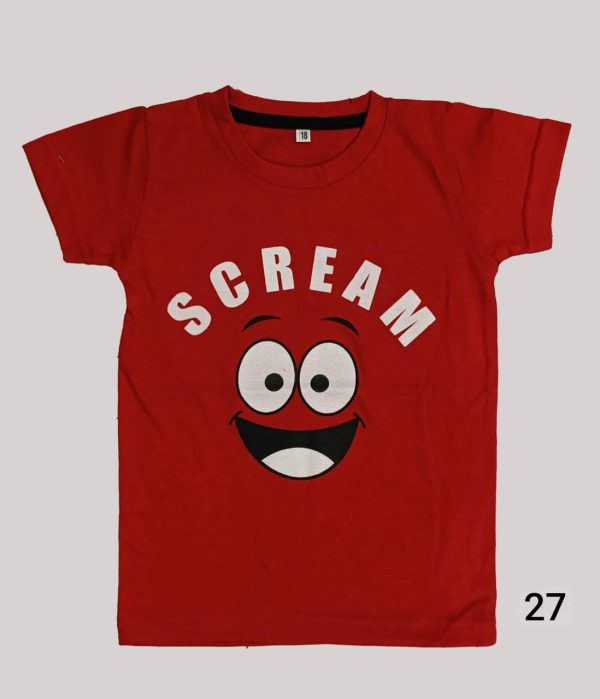 Children Red Print T-Shirt