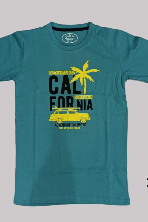 Children Half Sleeve T-Shirt Sea Blue
